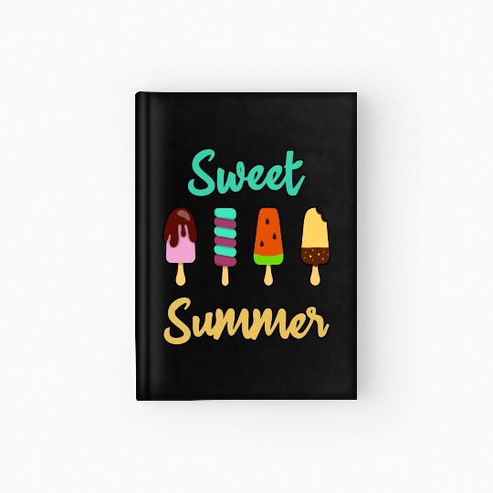 Sweet Summer Summer Popsicles Ice Cream Cool Hardcover Journal