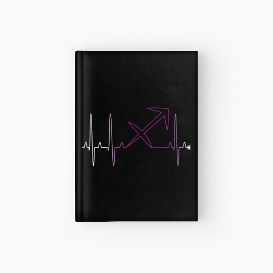 Sagittarius Heartbeat Hardcover Journal