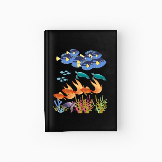 fish design Hardcover Journal