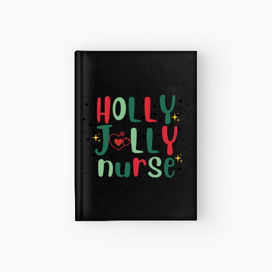 HOLLY JOLLY NURSE 3 Hardcover Journal