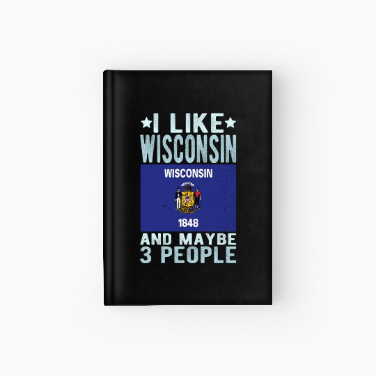 Wisconsin Flag US State Hardcover Journal