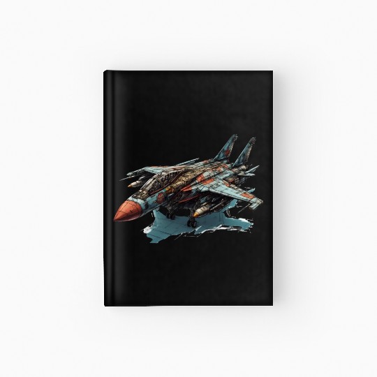 FIghter jet Hardcover Journal