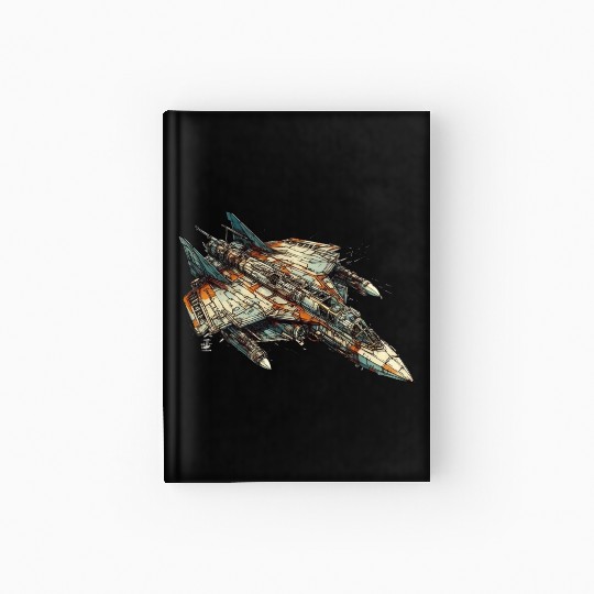 Sci fi FIghter jet Hardcover Journal
