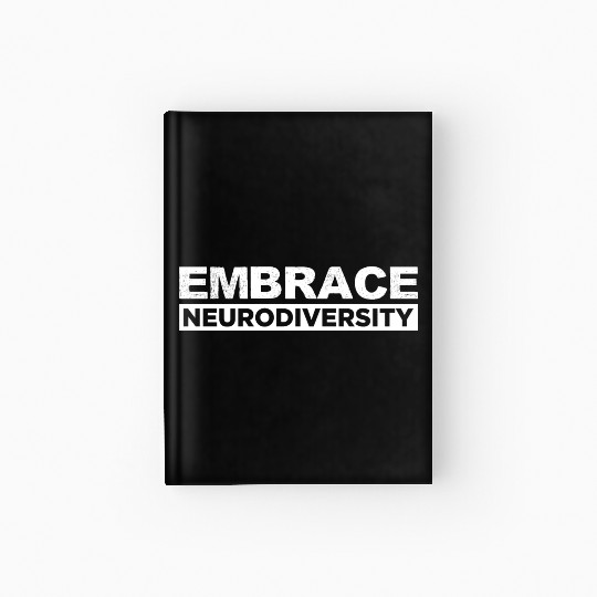 Neurodiversity Embrace ADHD Autism ASD Rainbow Hardcover Journal
