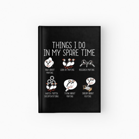 Funny Atlantic Puffin Bird Lover Women Puffin Hardcover Journal