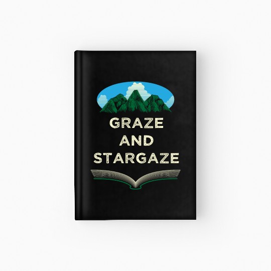 Graze and Stargaze Camping Wildlife Camper Outdoor Hardcover Journal