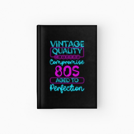 80S Old School Geek Neon Hardcover Journal