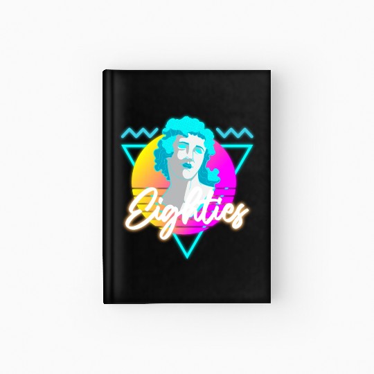 Retro Disco Nostalgia Neon Hardcover Journal