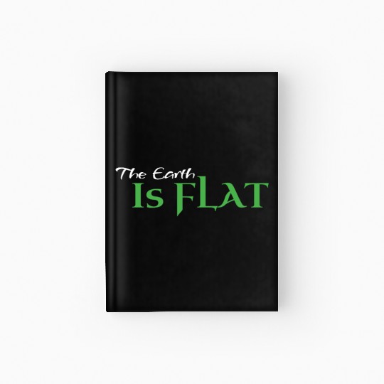 Flat Earth Green Hardcover Journal
