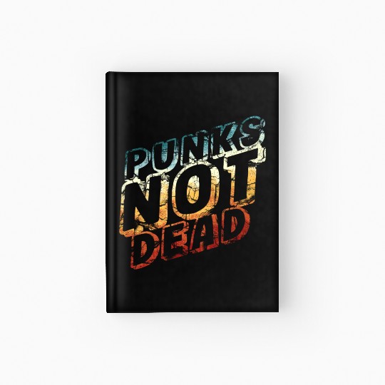 punks not dead - retro punk rock Hardcover Journal