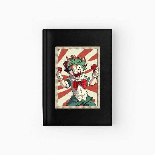 Happy joker card Hardcover Journal