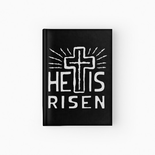 Christian Cross Easter He is Risen Hardcover Journal