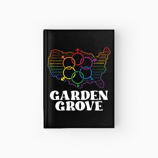 Garden Grove Pride Flag Pride Month LGBTQ Flag Hardcover Journal