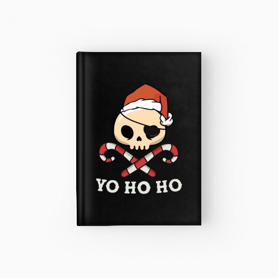 Santa Pirate Funny Christmas - Yo Ho Ho, Pirate Hardcover Journal