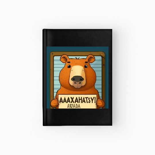 Capybara Mugshot Outlaw: Wanted for 93 Felonies Na Hardcover Journal