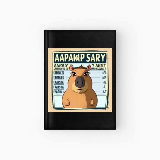 Wanted for 93 Felonies Na Capybara Mugshot Outlaw Hardcover Journal