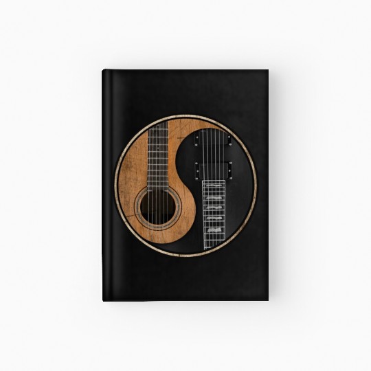 Ying Yang Guitar ArTwork Hardcover Journal
