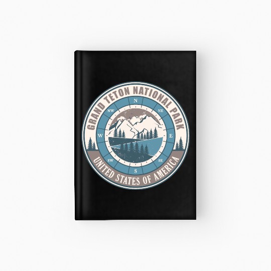 Grand Teton National Park US Vintage Hiking Hardcover Journal