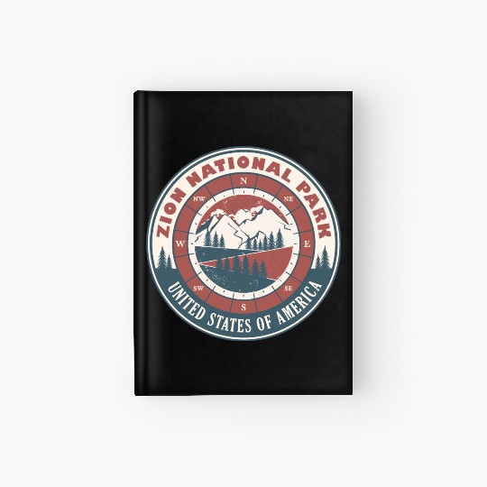 Zion National Park United States Vintage Hiking Hardcover Journal