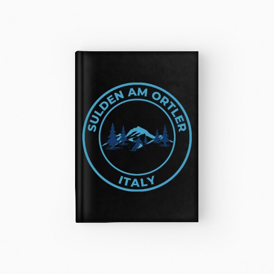 Retro cool Skiing in Sulden Am Ortler Italy Hardcover Journal