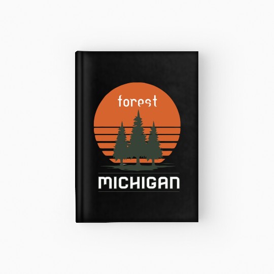 Michigan forest Sunset Hardcover Journal