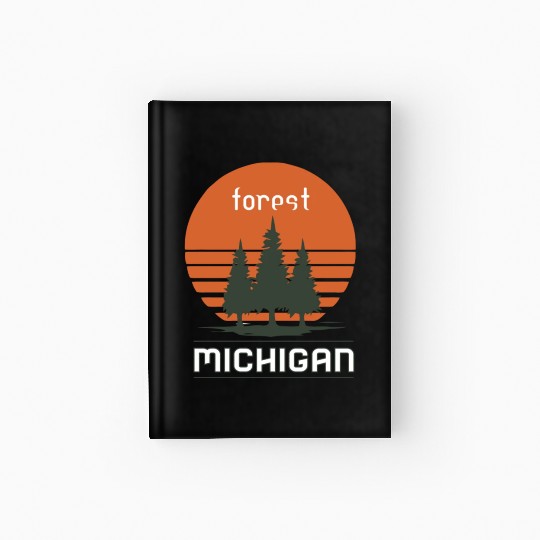 Michigan forest Sunset Hardcover Journal