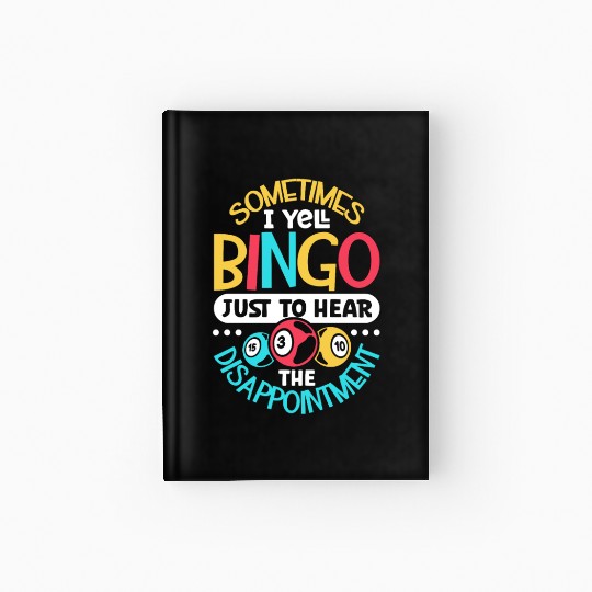 Bingo Card Game Grandma Bingo Player Bingo Cards Hardcover Journal