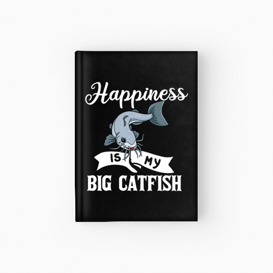 Catfish Fishing Gift Flathead Catfishing nostalgia Hardcover Journal
