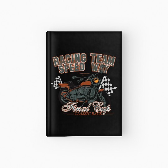 MOTORCYCLE, RACING TEAM SPEED WAY Hardcover Journal