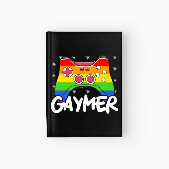 Gaymer Video Game Rainbow Pride Month LGBTQ Gay Hardcover Journal