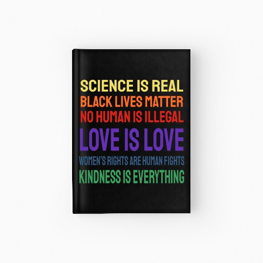 Science Is Real Black Lives Matter Hardcover Journal