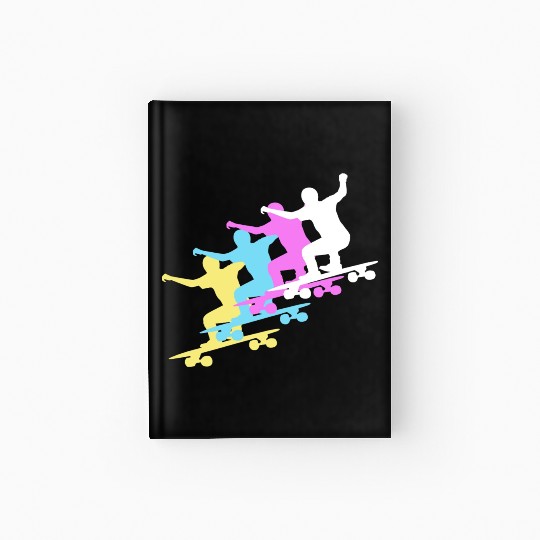 Skater Skateboarding Longboard Hardcover Journal