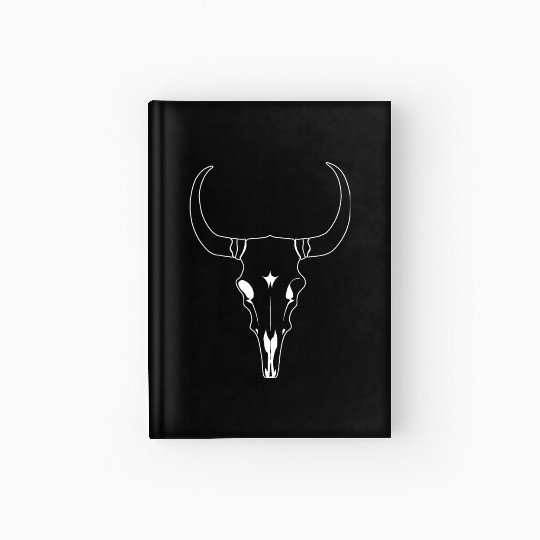 Cattle Skull Cow Skull Rodeo Western Skeleton Hardcover Journal