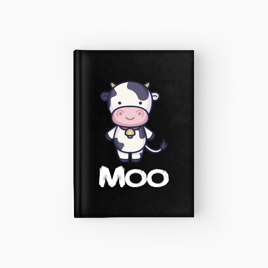 Moo Cow Lover Famer Cattle Ranch Dairy Farming Hardcover Journal