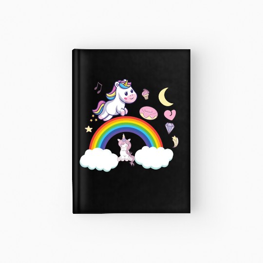 unicorn rainbow Hardcover Journal
