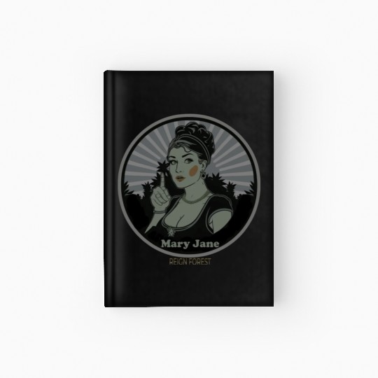 Mary Jane Lady Marijuana Funny Graphic Hardcover Journal