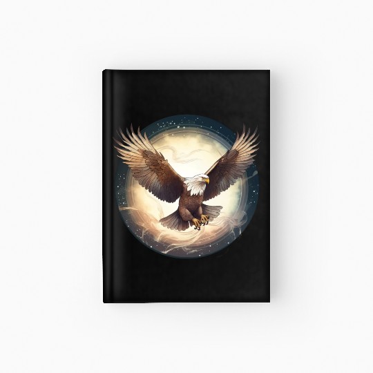 Flying Bald Eagle Hardcover Journal