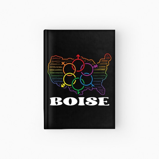 Boise Pride Month Pride Flag LGBT Community LGBTQ Hardcover Journal