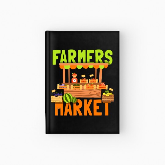 Farmers Market Chicken Farmer Cow Farming Hardcover Journal