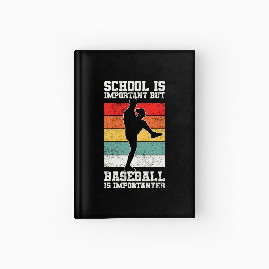 Baseball Pitcher Baseball Player Hardcover Journal