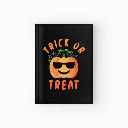 Trick Or Treat Halloween Coolest Pumpkin Hardcover Journal