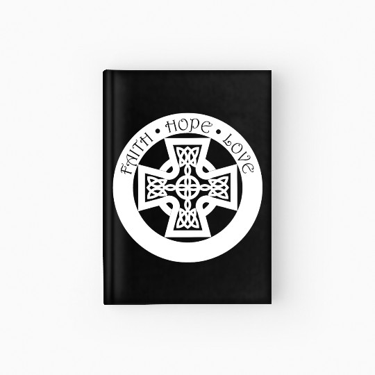 Timeless Celtic Cross With Celtic Knots Hardcover Journal