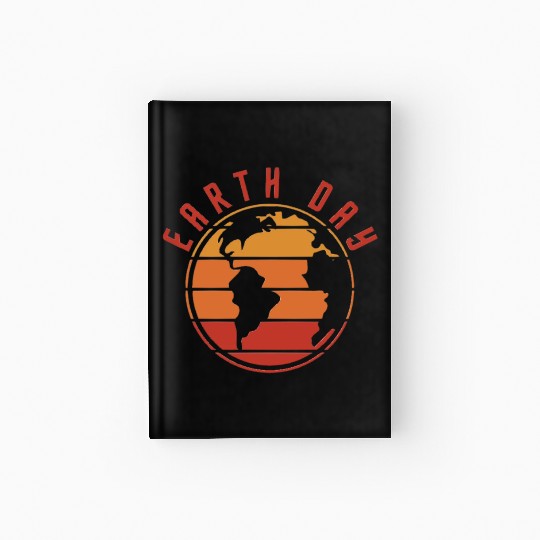 earth day 2023 vintage design Hardcover Journal for