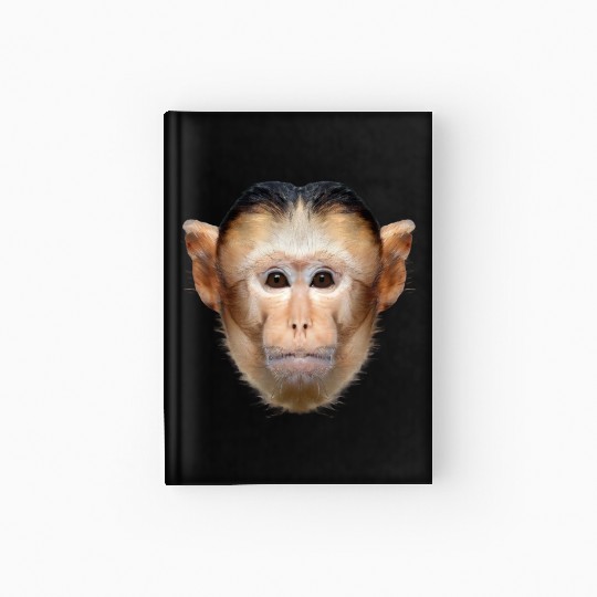 Capuchin Monkey Face Hardcover Journal