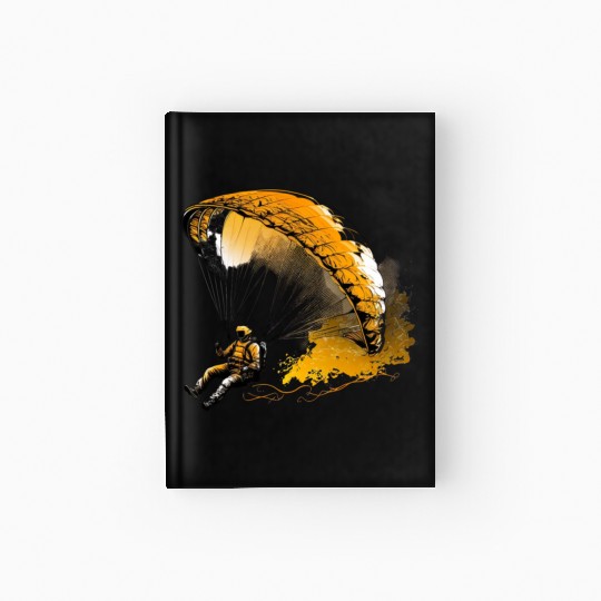 cool paraglider in action Hardcover Journal