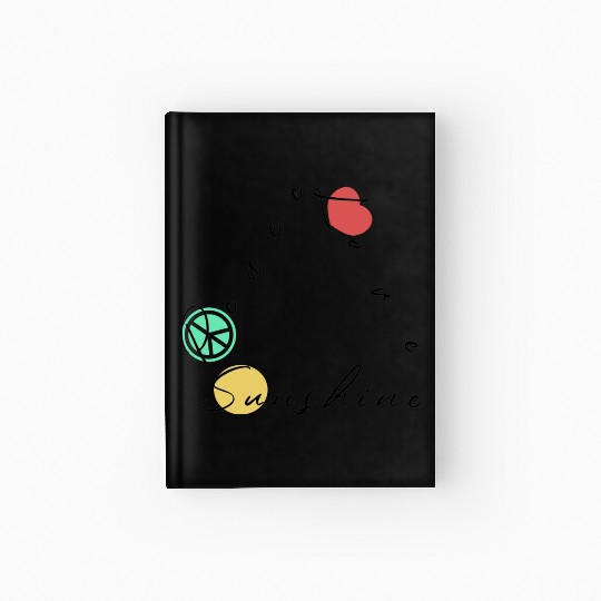 Peace, Love and Sunshine Hardcover Journal