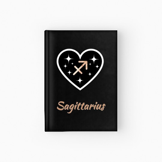 Sagittarius zodiac sign, astrology, sun, birthday Hardcover Journal