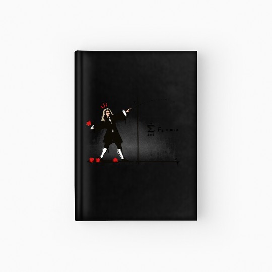 Newton Bombs Funny Physics Science Banksy Street Hardcover Journal