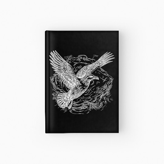 Flying Seagull Over The Sea Hardcover Journal
