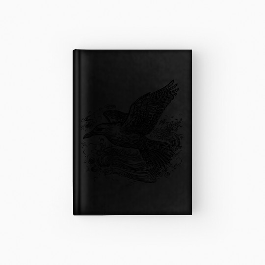 Elegant Flying Seagull Over The Water Hardcover Journal